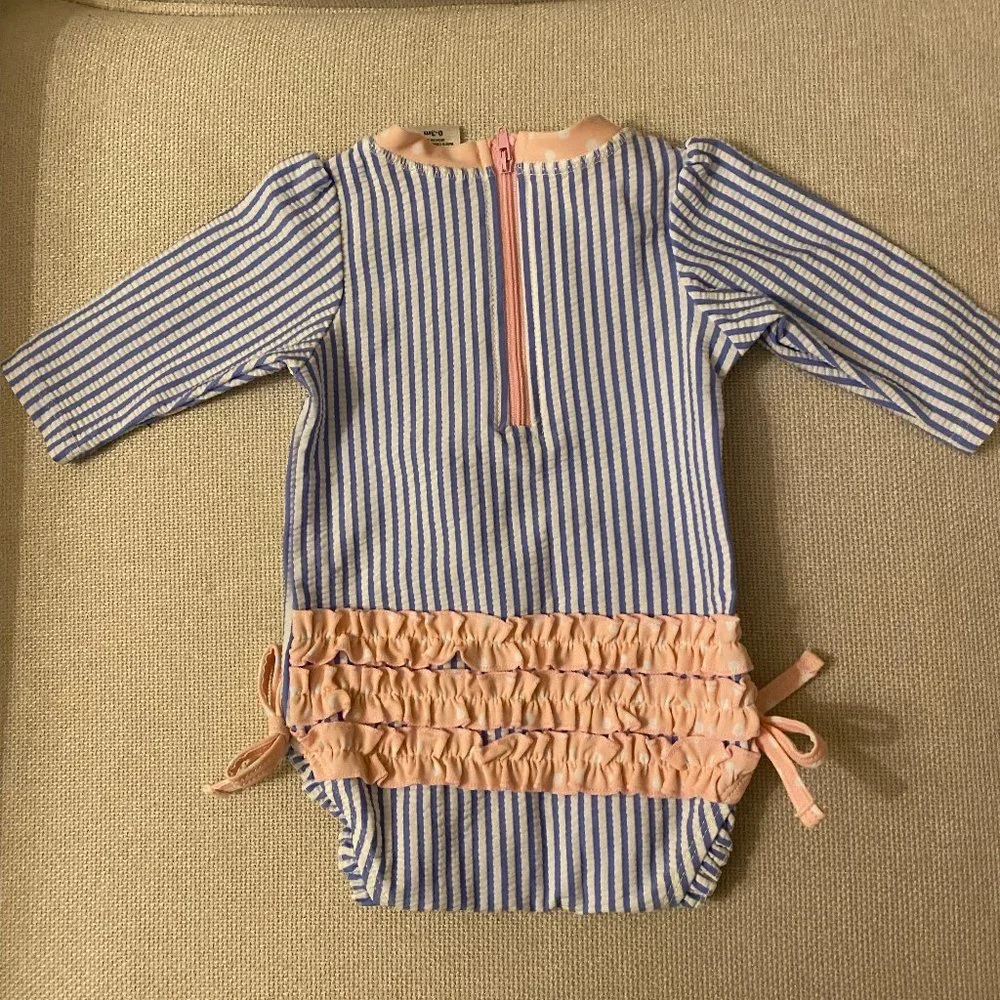 Ruffle Butts Rashguard 0-3 mo - Picture 2 of 3